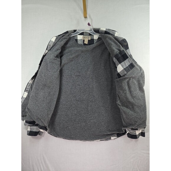 Duluth Trading Co Flapjack Fleece-Lined Shirt Jacket Black White Plaid Men's XL - Picture 6 of 12